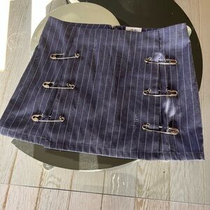 With Jean Blue Mini Pencil Skirt for Work